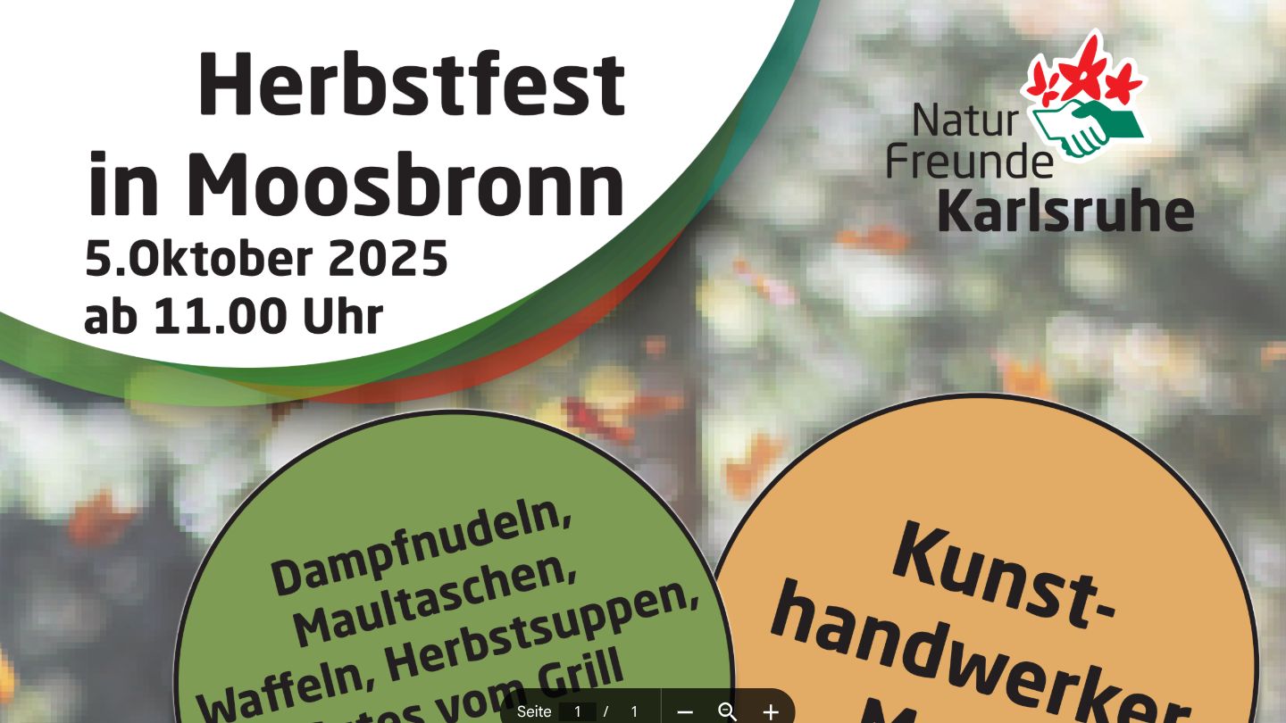 Herbstfest NFH Moosbronn (5. Oktober 2025)